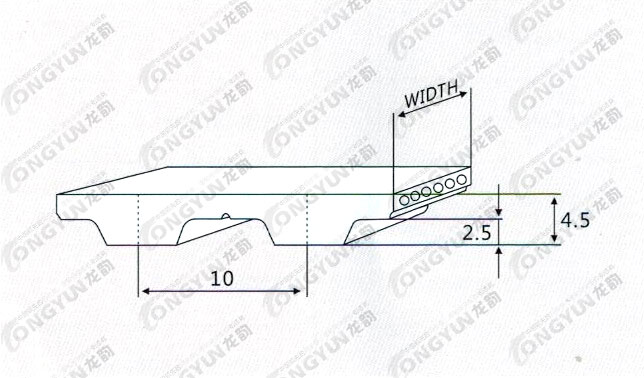 T10型聚氨酯环带齿形图