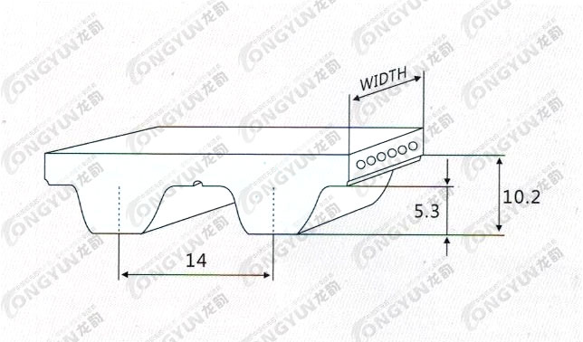 STD14M型聚氨酯环带齿形图