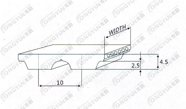 AT10型聚氨酯环带齿形图